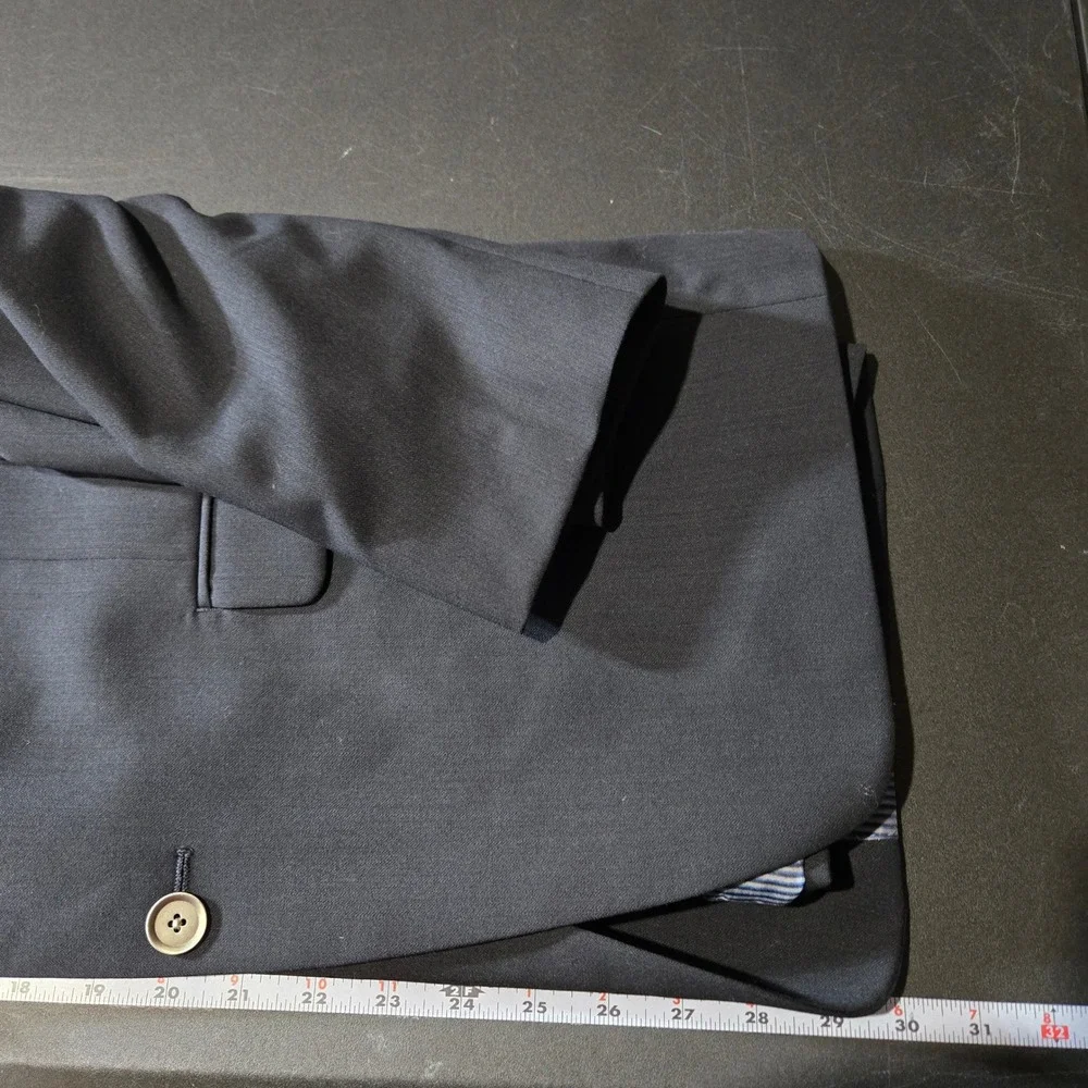 Calvin Klein Mens Wool Blend Suit Jacket Blazer 38R Quiet Luxury Business Formal